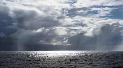 leaden clouds and rain and sun on the crossing from the Baltic island of Bornholm in Denmark to Germany
