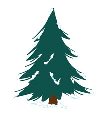 christmas tree vector illustration