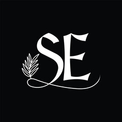 Initial letter SE logo design 