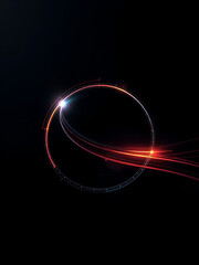 Circle dashed line dynamic with curve modern design, technology, science, future, digital
