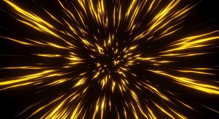 Abstract speed light trails on black background