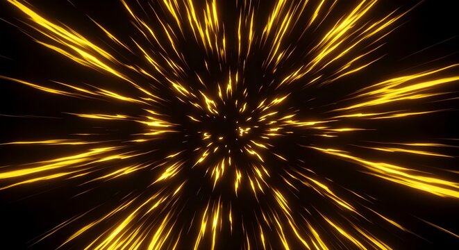 Abstract speed light trails on black background