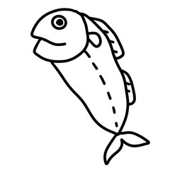 Fish , Funny cartoon worm