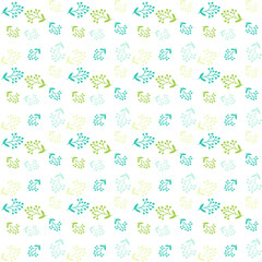 Green Flowers Seamless Pattern – Botanical Floral Design