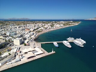  Miasto Kos - Grecja - panorama miasta nagrana dronem © Konrad