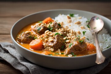 Traditional Chadian Jarret de Boeuf Dish Photography
