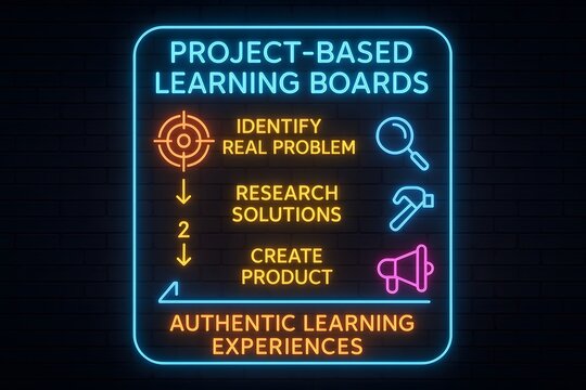Neon Project Learning Steps with Iterative Process for Skill Development