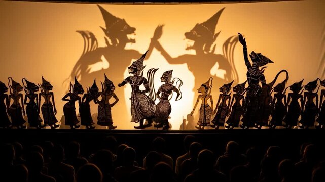 Nang Yai Shadow Puppet Performance: Intricate Figures and Dramatic Silhouettes