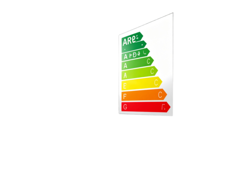 Modern Efficiency Certification – Color Coded Power Usage Chart PNG 