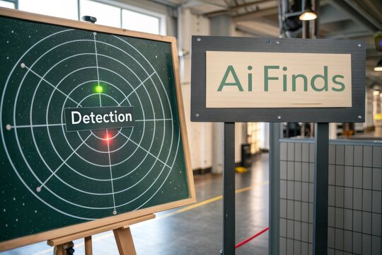 Radar Diagram Displaying Detection Point and AI System - Powered by Adobe