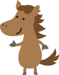 かわいい馬のキャラクター
