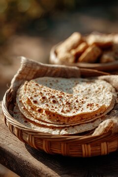 Traditional Sorghum Bread from Sudan in Natural Light
