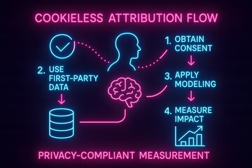 Cookieless Attribution Flow with Privacy-Focused Analytics and Marketing Measurement for Digital Advertising
