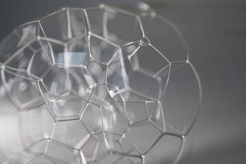 Bulles de savon dans une bouteille