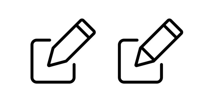 Edit pencil icon. Write and compose symbol. Create and modify content sign