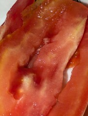 Close-Up of Juicy Tomato Slices