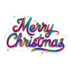 Merry Christmas Colorful Calligraphy for the Holiday Season