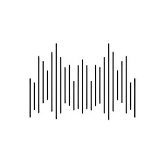 Abstract black lines on a white background silhouette