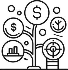 Abstract geometric shapes with vibrant color accents