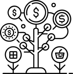 Abstract geometric shapes with bold color palette