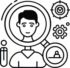 Abstract geometric shapes with bold color palette and text elements