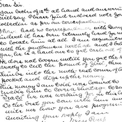 old hand drawing letter background