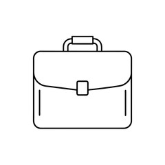 Simple line drawing of a briefcase icon silhouette