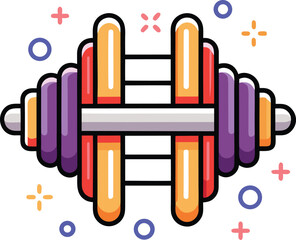 Abstract geometric shapes with vibrant color accents