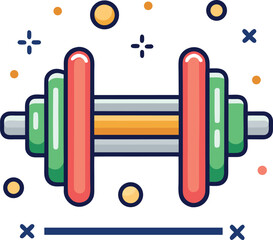 Abstract geometric shapes with vibrant color palette