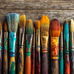 Fototapeta premium vibrant artist brush