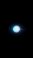 Blue celestial sphere illustration of the sun and moon in the dark night sky