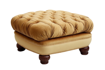 Decorative Ottoman Isolated on Transparent Background