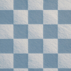 雪面に広がる市松模様の幾何学テクスチャ