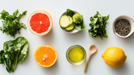 Vibrant arrangement of fresh produce for healthy eating concept imagery