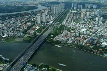 Obraz premium ベトナムホーチミン ランドマーク81からの眺め
