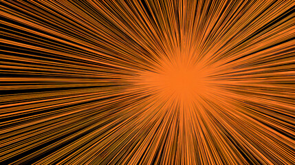 Obraz premium Exploded orange focus line effect background. Stock Illustration