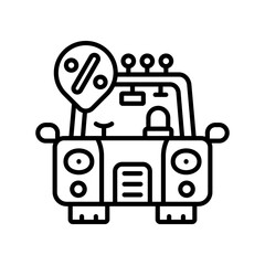 Naklejka premium Car Discount Icon
