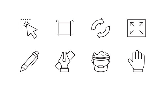 Vector art of tool icon set