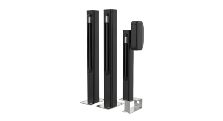 Black UV Sterilizer Disinfection Lamps Standing with Vertical Design for Sanitation