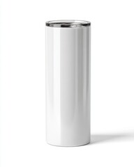 Simple White Tumbler on a Neutral Background for Beverage Use