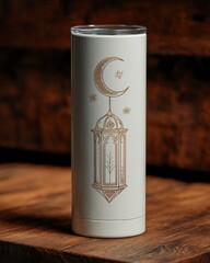 Elegant Lantern Design with Moon and Stars on Insulated Tumbler