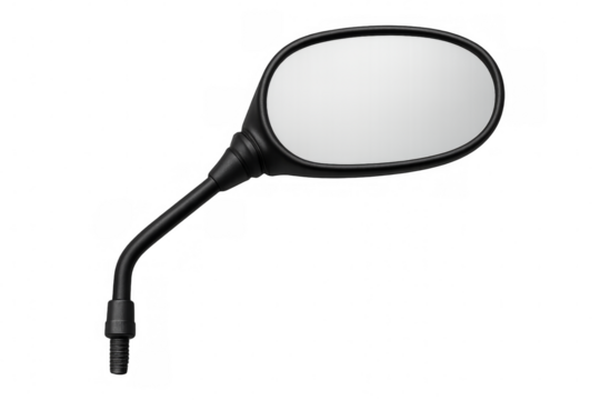 Motorcycle rear view mirror on transparent background