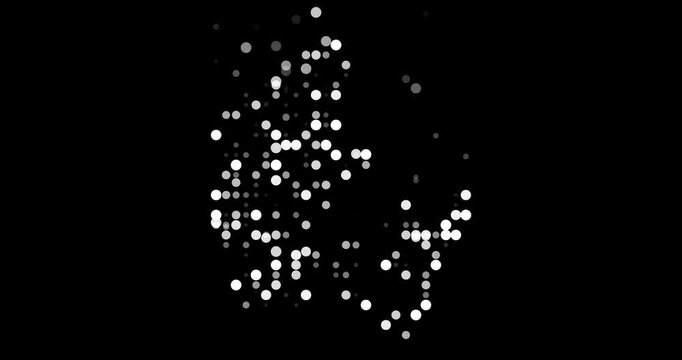 Inspired Post-Conceptual Silhouette of Denmark with Orbiting Dot Animation
