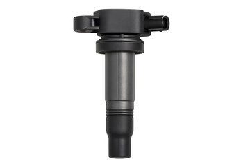 Ignition coil engine part on transparent background