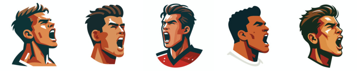 vector avatar of a football player's face
