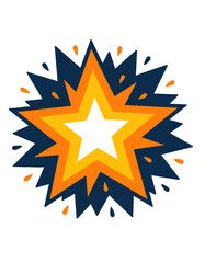 Explosion Star Burst Comic Book Splash Effect