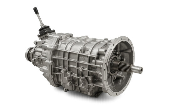 Manual car transmission system gearbox isolated on transparent