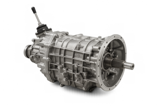 Manual car transmission system gearbox isolated on transparent