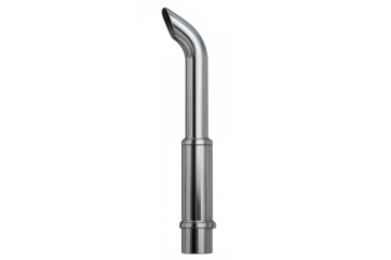 Chrome truck exhaust pipe auto part transparent background