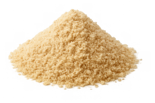 Kinako soybean flour heap on transparent background